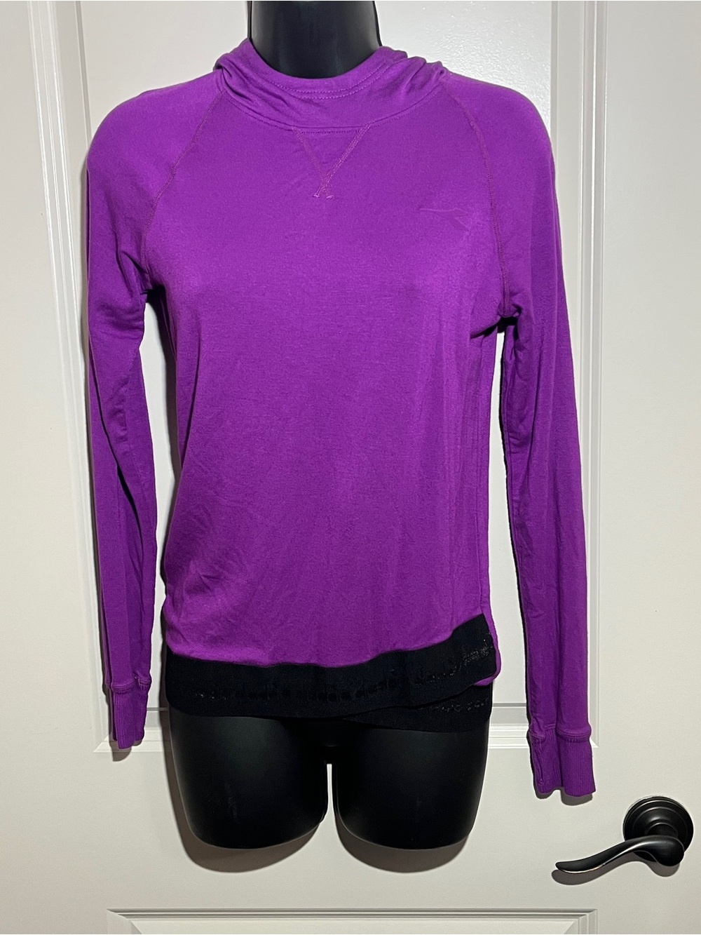 Diadora Women's Purple Long-Sleeve Hooded Top